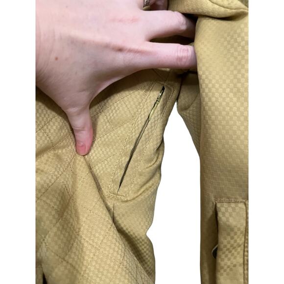 NILS Ski Womens Full Zip Hooded Insulated Coat Jacket Winter Size 12 Gold - Picture 13 of 16